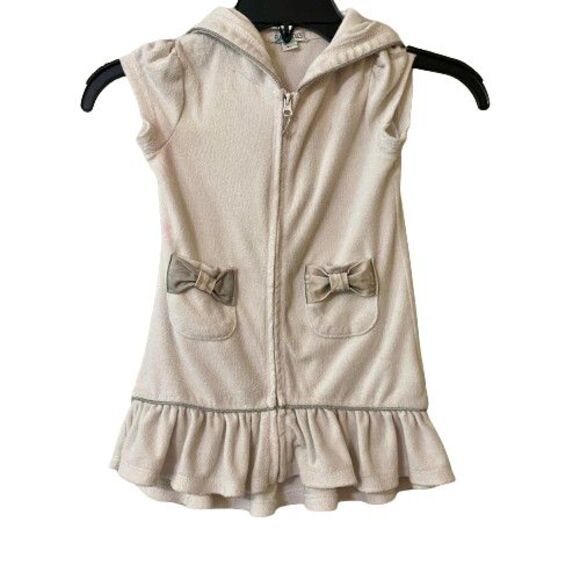 Flapdoodles Bathing Suit Cover up Toddler Girls Size 3T Hooded Terry Cloth - Picture 1 of 6